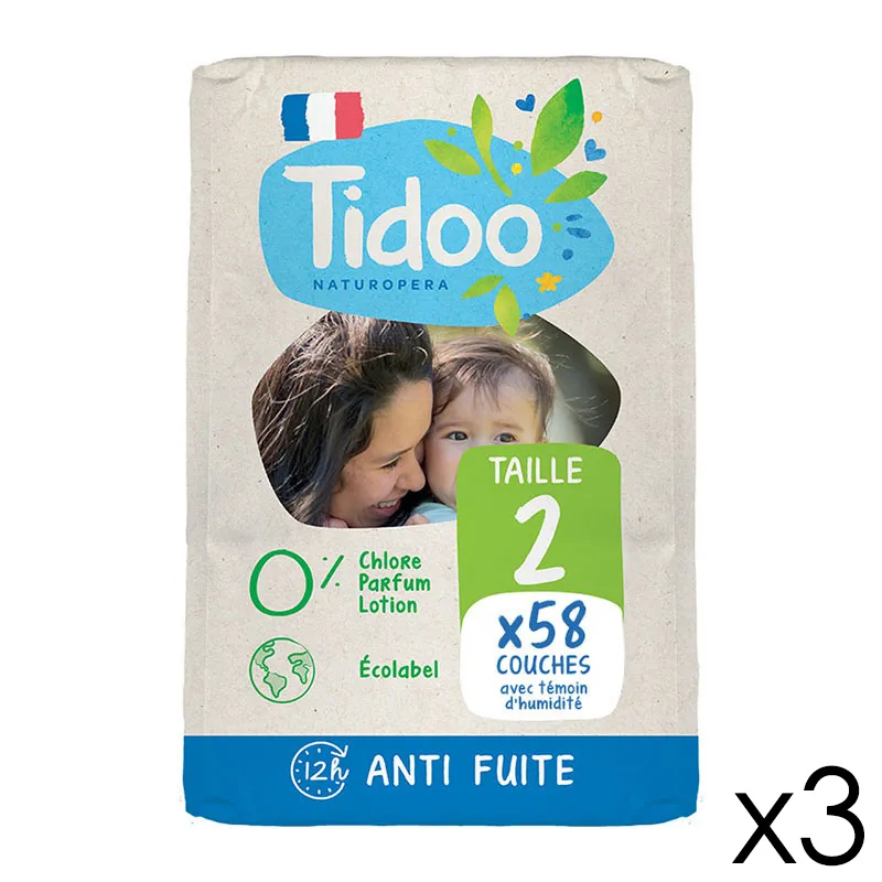 Couches Écologiques T.2/3-6kg - 3x58-0