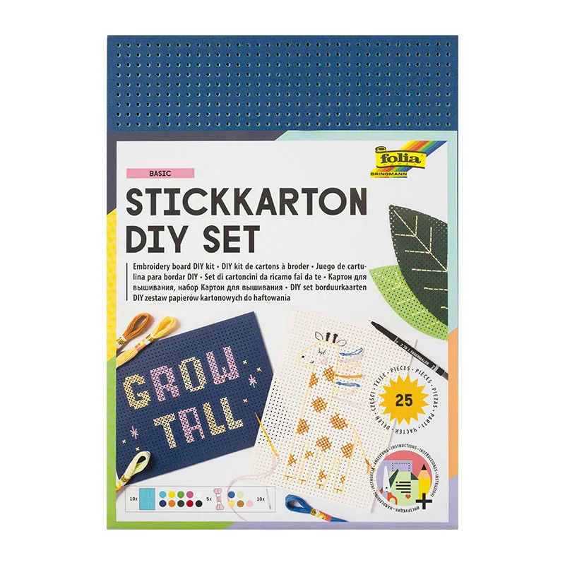 Kit créatif carton à broder - 25pcs.-0