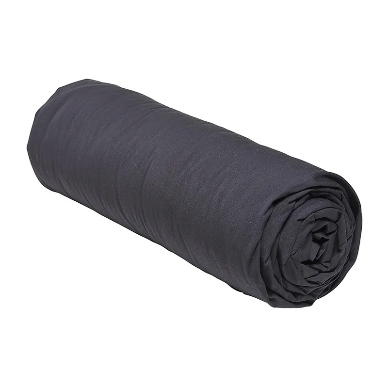 Drap-housse Coton Bonnet 30cm Percale Fusain-0