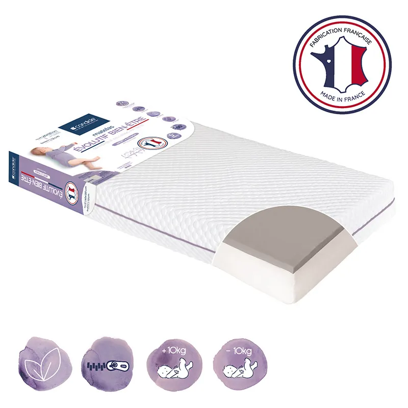 Matelas Evolutif Bien être déhoussable - 60x120x12cm-6
