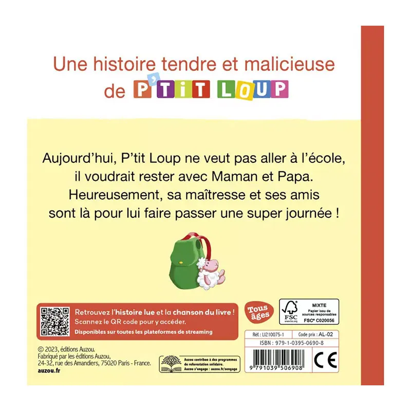 P'tit Loup ne veut pas aller à l'école - 24m+-3