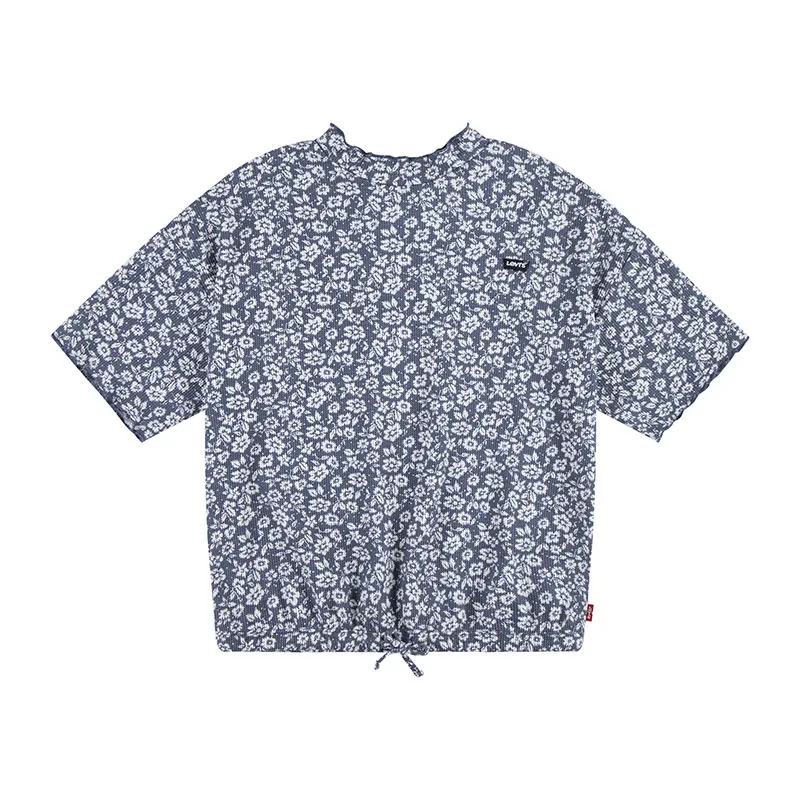 Blouse MC Waffle Knit - Vintage Indigo-0