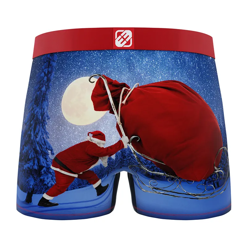 3 Boxers Homme Père Noël - Rouge/Blanc/Bleu - FREE GUN-4