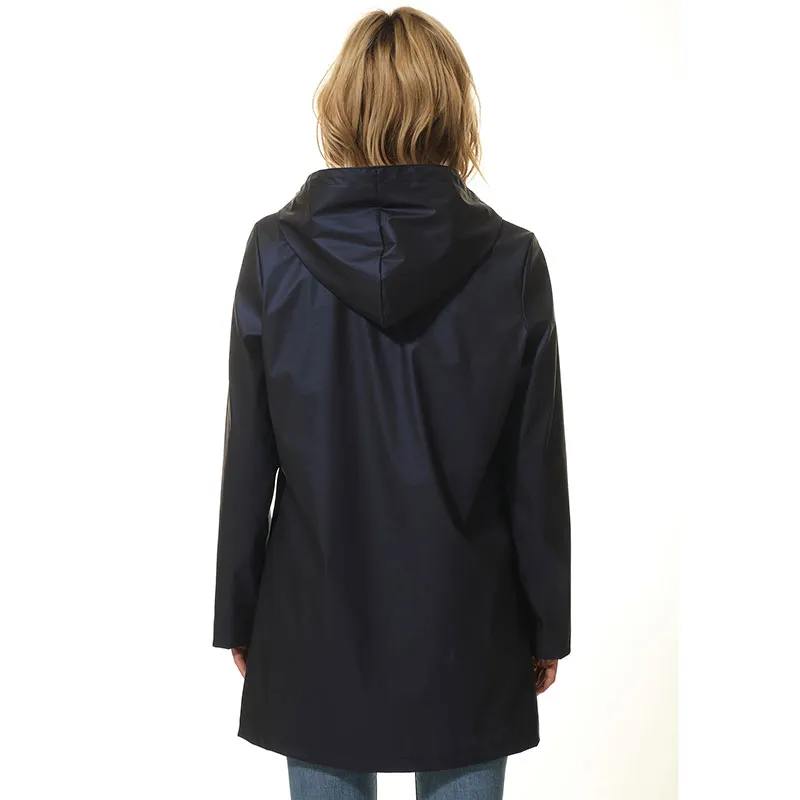 Ciré 3/4 zippé à capuche  femme Laurella - Marine-1