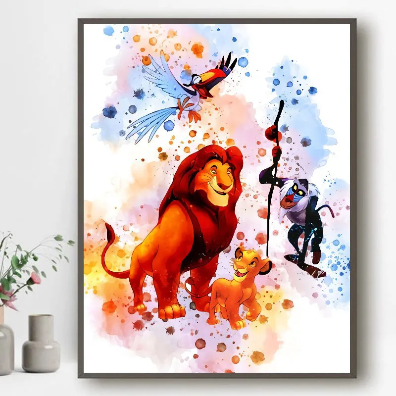Toile Roi Lion Multico. - 30x40cm-1