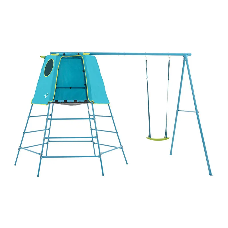 Aire de jeux Tour + Portique Métal - 18m+-1