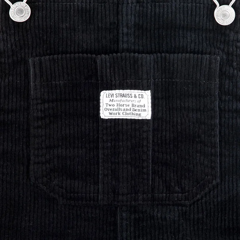 Robe salopette Velours - Noir-2
