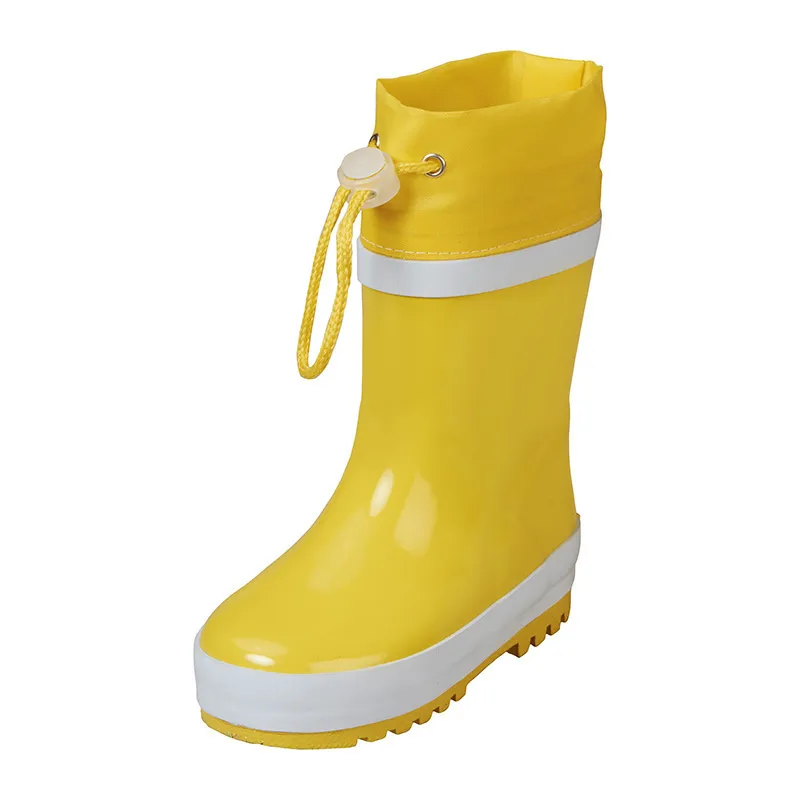 Bottes de pluie hautes cordon Basic - Jaune-0