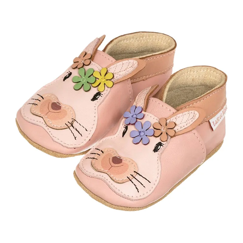 Chaussons cuir extra souple Lapin-10