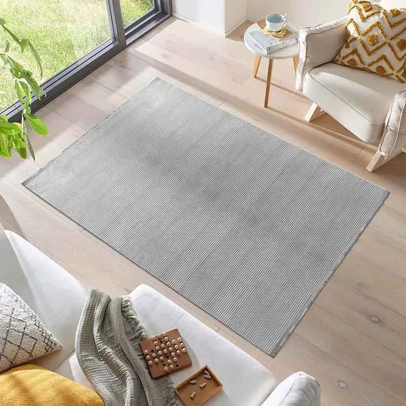 Tapis Style effet rayé Gris - Plusieurs dim. dispos-1