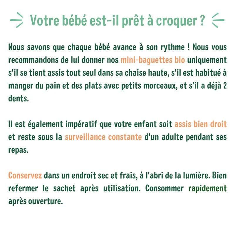 2x70g Mini-Baguettes au Fromage et Romarin BIO - 12m+-3