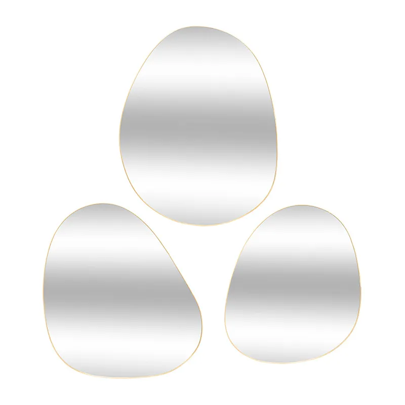 3 miroirs organiseurs Lida Métal Or - 37x47cm-0