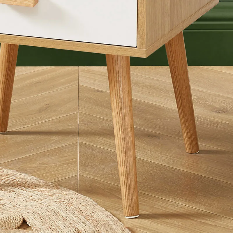 Table de chevet Ulos Effet chêne/Blanc - 40x39,5x50cm-3