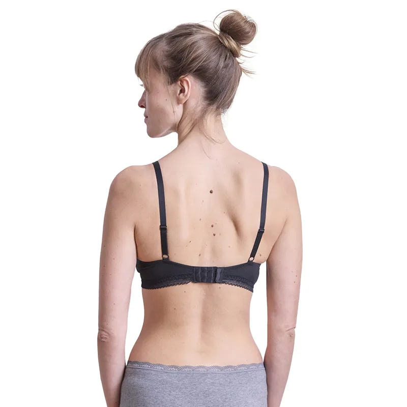 2 Soutien-gorge de grossesse Triangle sans armatures - Noir-1