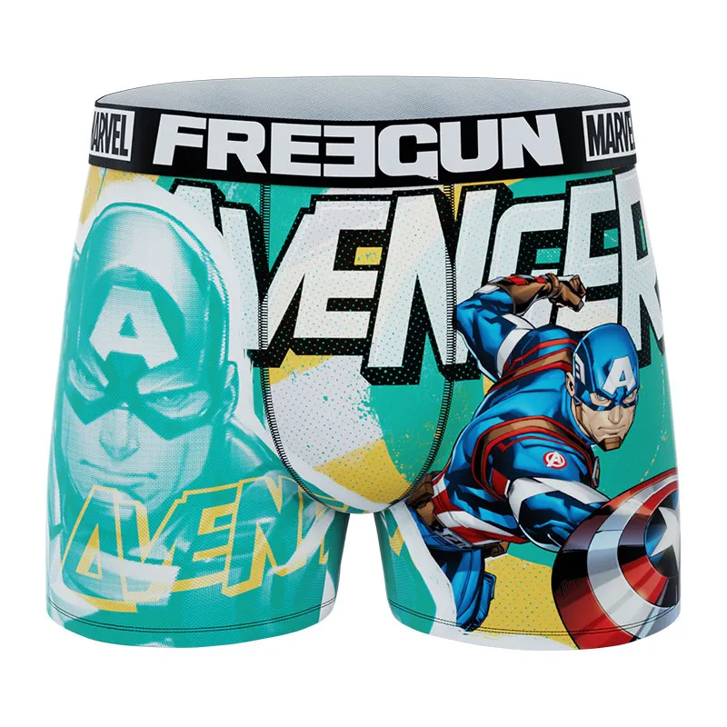 4 Boxers Homme Marvel - Bleu/Vert/Orange/Violet-1