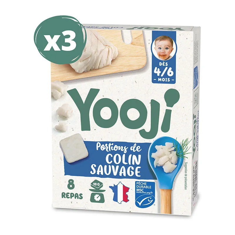 3x80g Hachés de Colin MSC Pêche Durable - 24 portions - 6m+-0