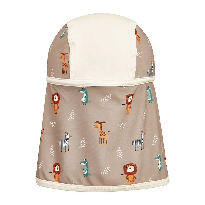 Casquette longue Anti-UV - Wild Animals brown-1