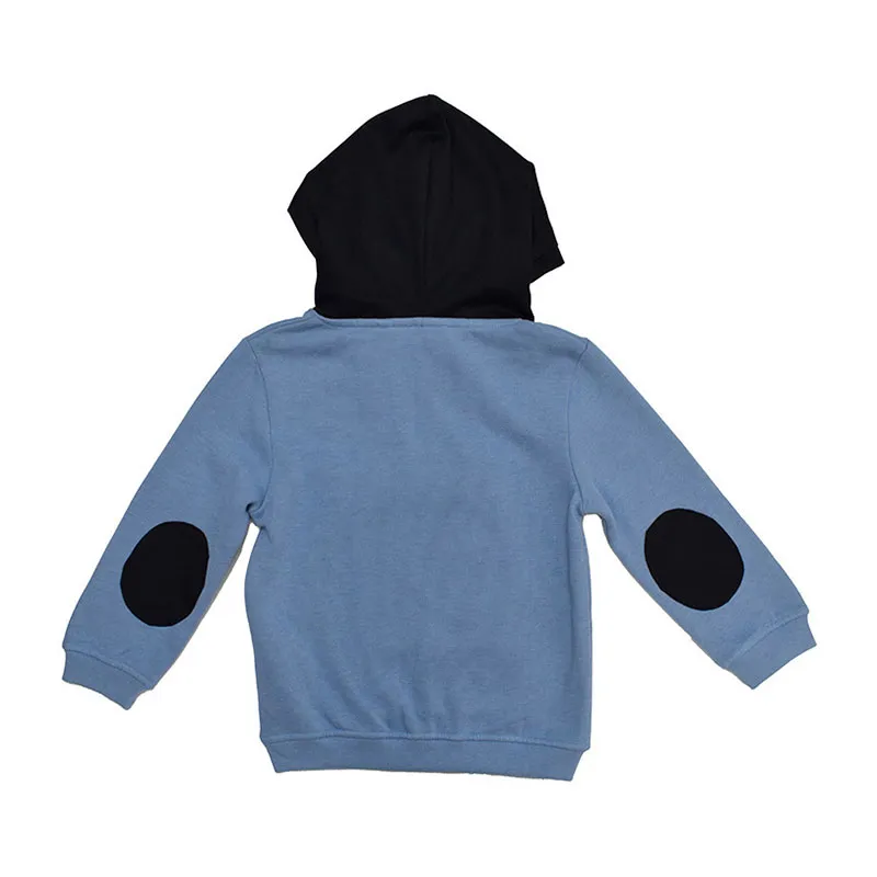 Sweat à capuche avec poche kangourou garçon Kindder - Azur-1