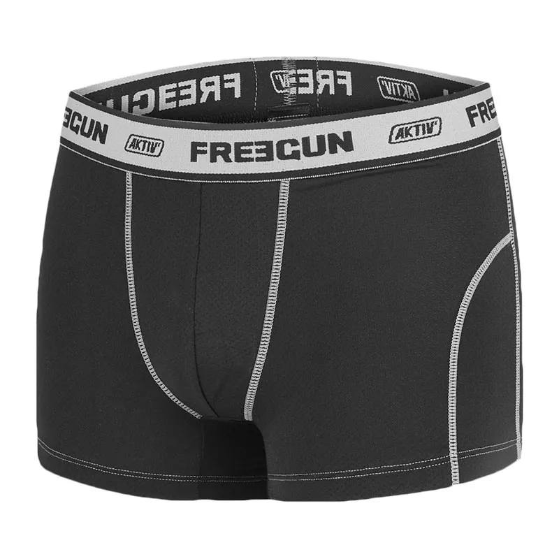 4 Boxers Homme Aktiv Sport - Noir/Jaune/Gris/Bleu/Rouge-5