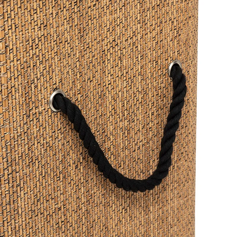 Panier à linge rectangle Bambou Noir - 100L-2