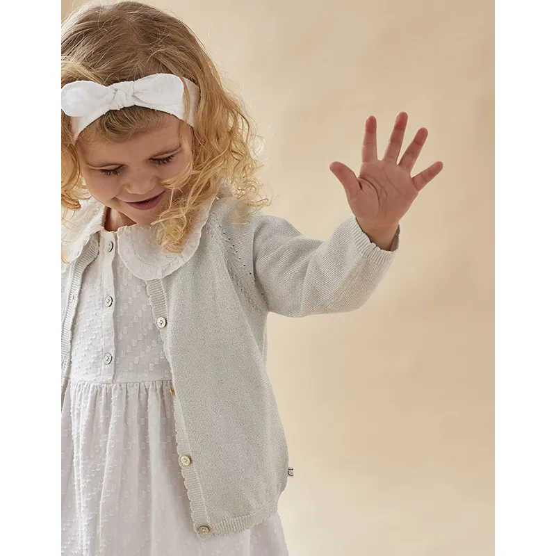 Cardigan Lurex - Blanc-4