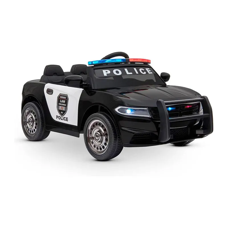 Voiture électrique Police Noir - 36m+-0