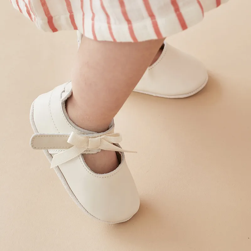 Chaussons cuir Classique - Blanc-0