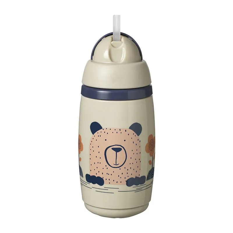 Tasse isotherme à paille 266ml Taupe - 12m+-0