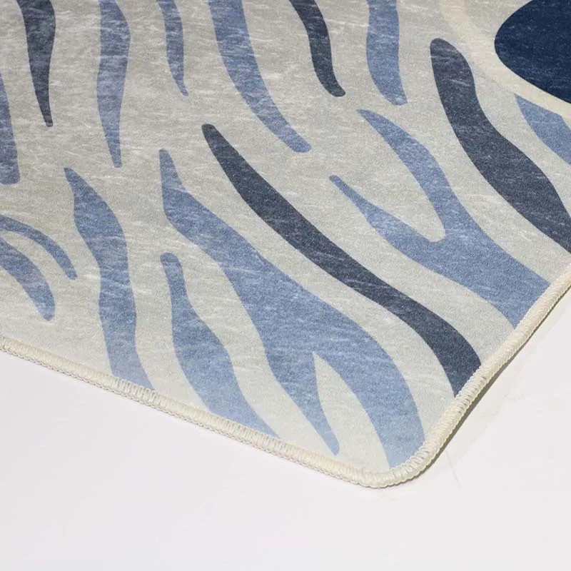 Tapis Enfant Zèbre Bleu - Plusieurs dim. dispos-3
