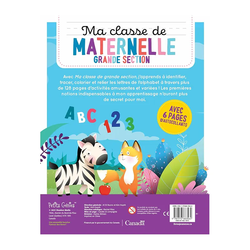 Ma classe de maternelle Grande section - 3+-1
