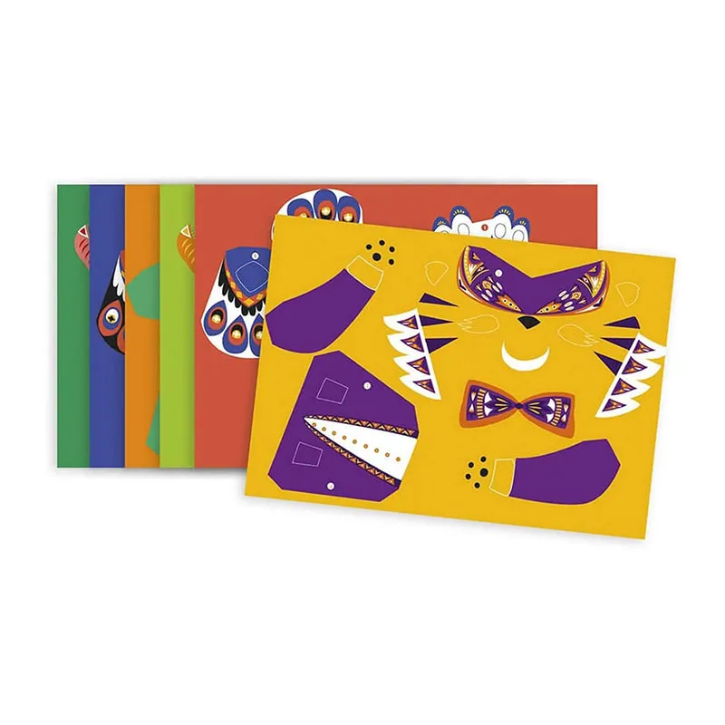 4 Cartes pop-up Animaux à créer - 6+-8