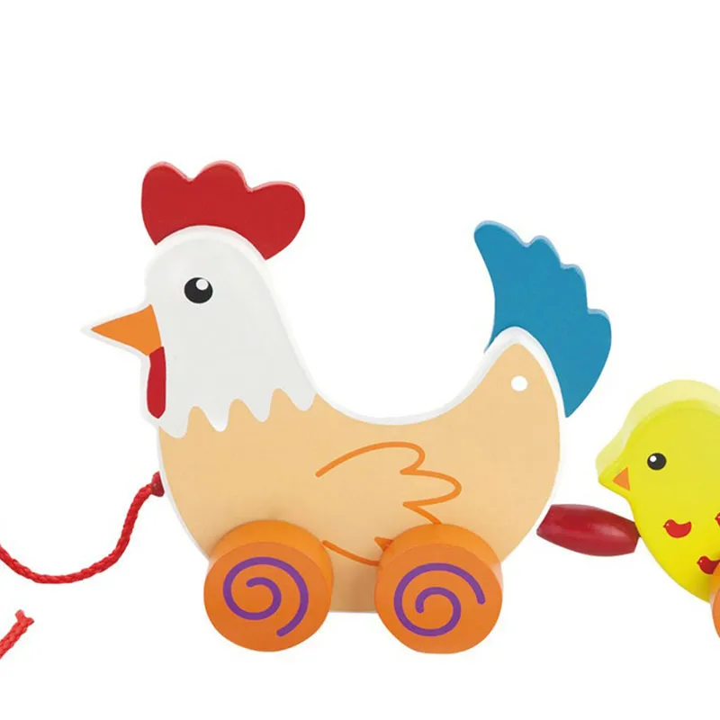 Jouet à tirer Poule & Poussins - 18m+-5