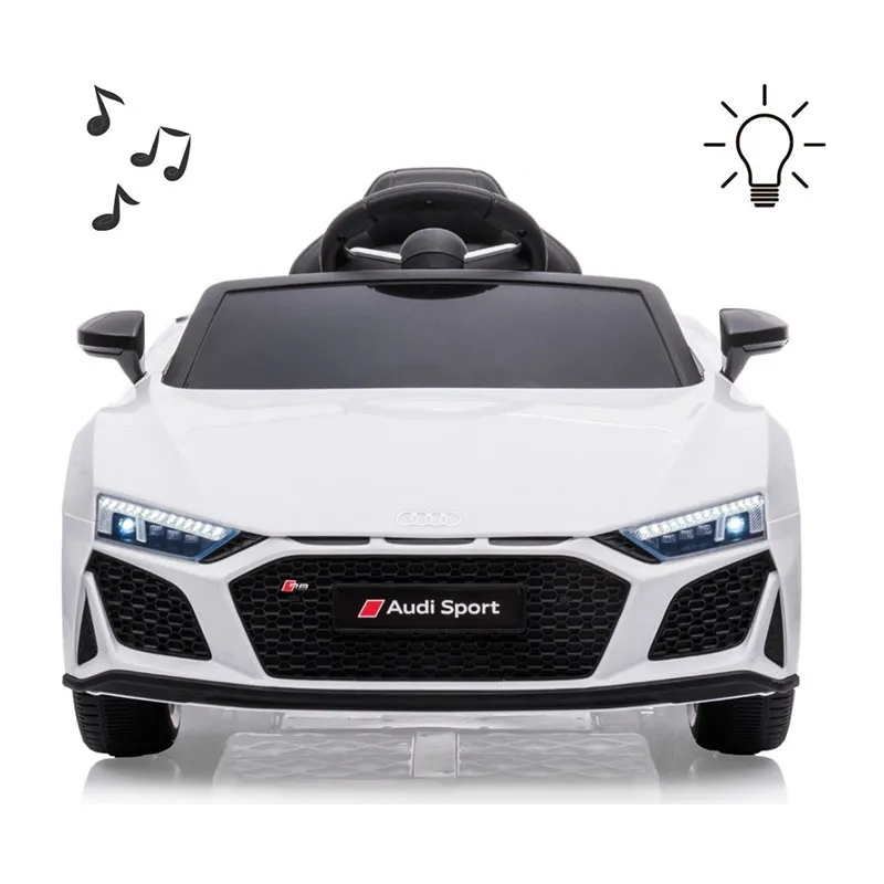 Voiture à batterie Audi R8 Spyder Blanc  - 36m+-2