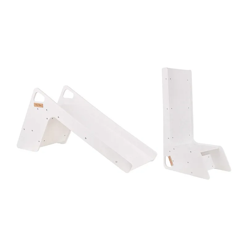 Toboggan 2en1 en bois Blanc - 52x35cm-2