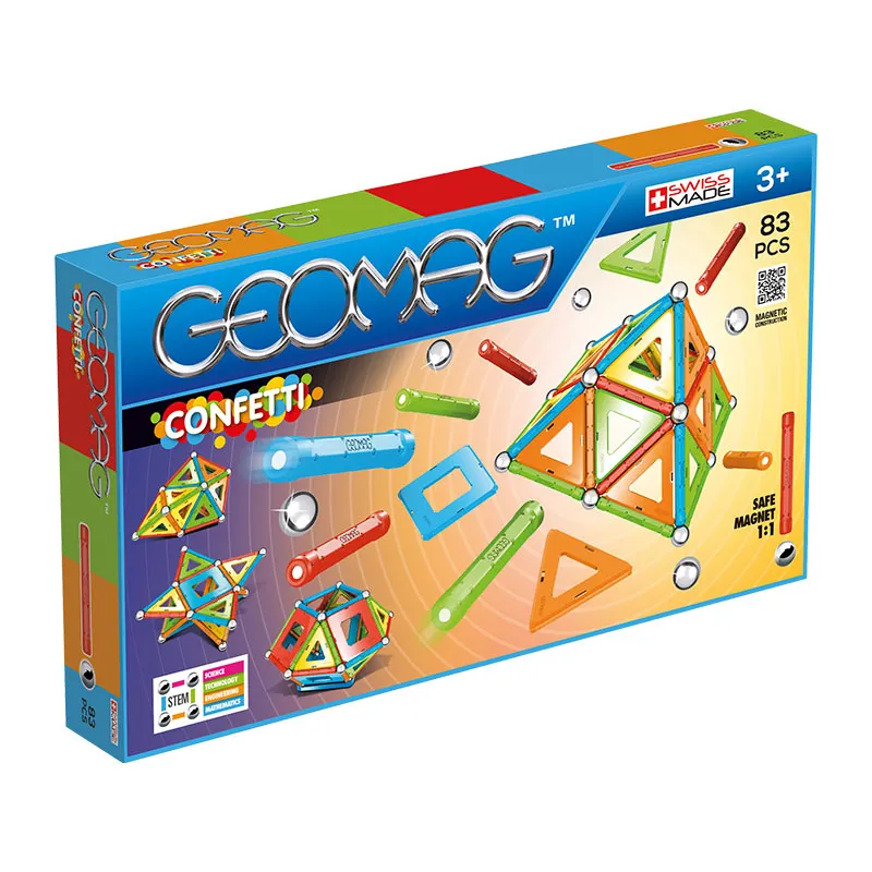Jeu de construction magnét. Confetti 83pcs - 3+-0