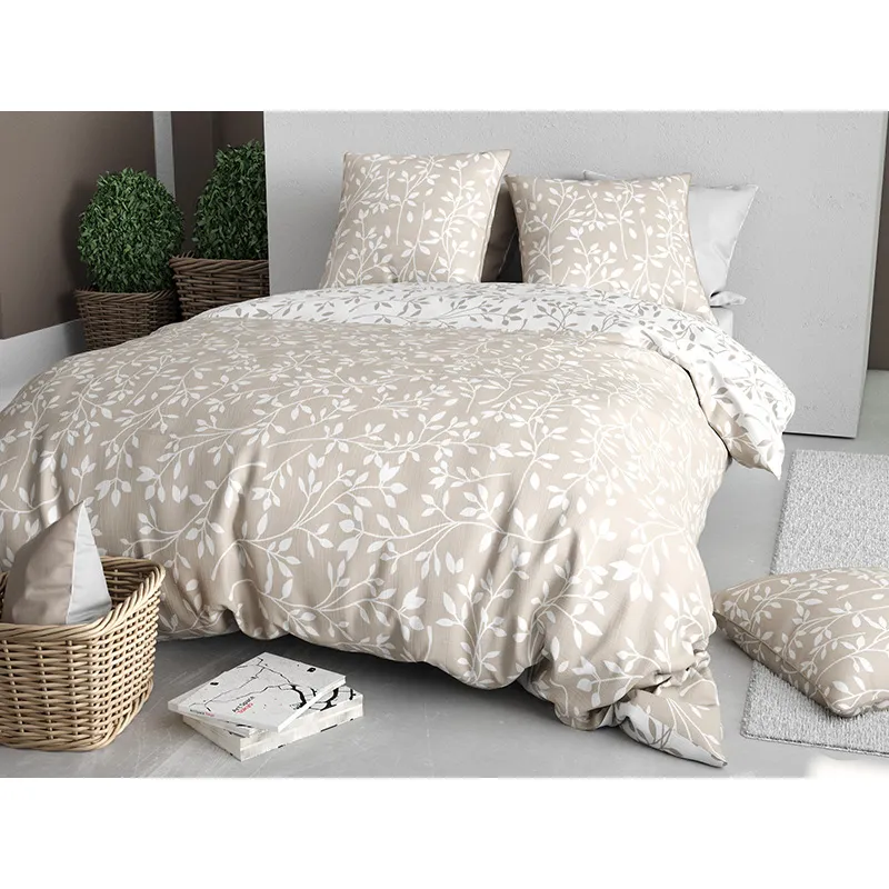 Parure 3pcs Microfibre effet pêche Terence Beige-2