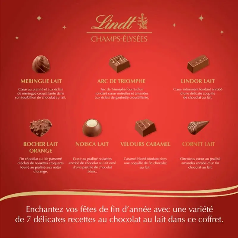 Champs Elysées Lindt chocolats au lait - 217g-2