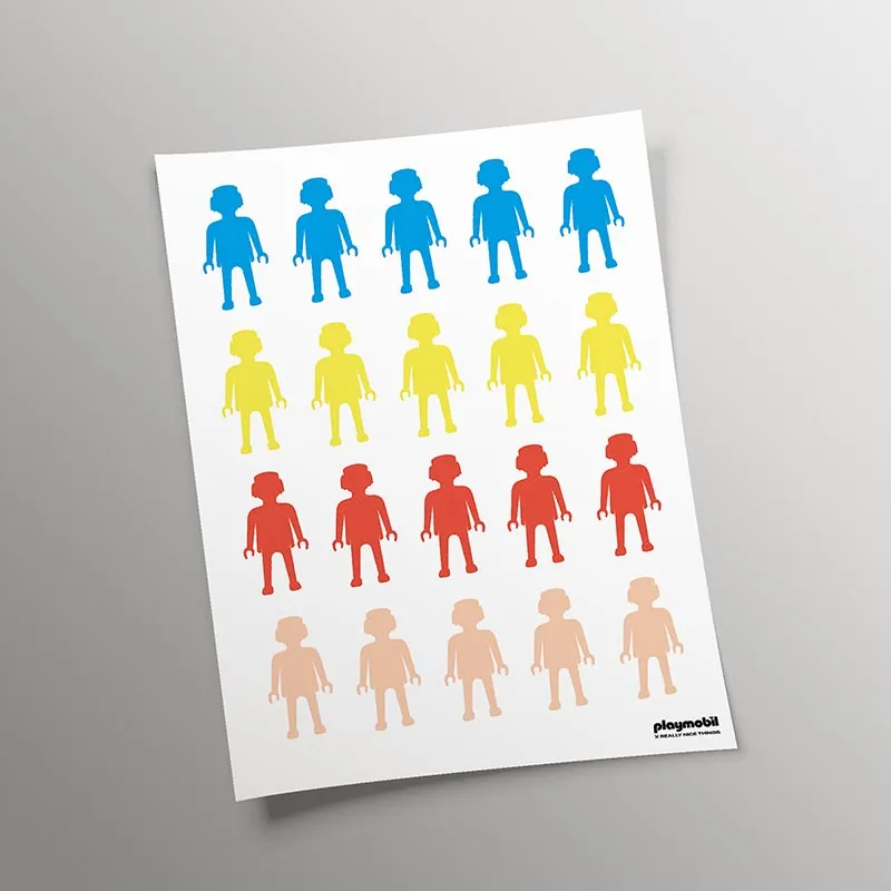 Stickers Playmobil Multico. - 29,7x42cm-0