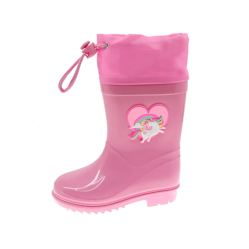 Bottes de pluie Licorne - Rose-0