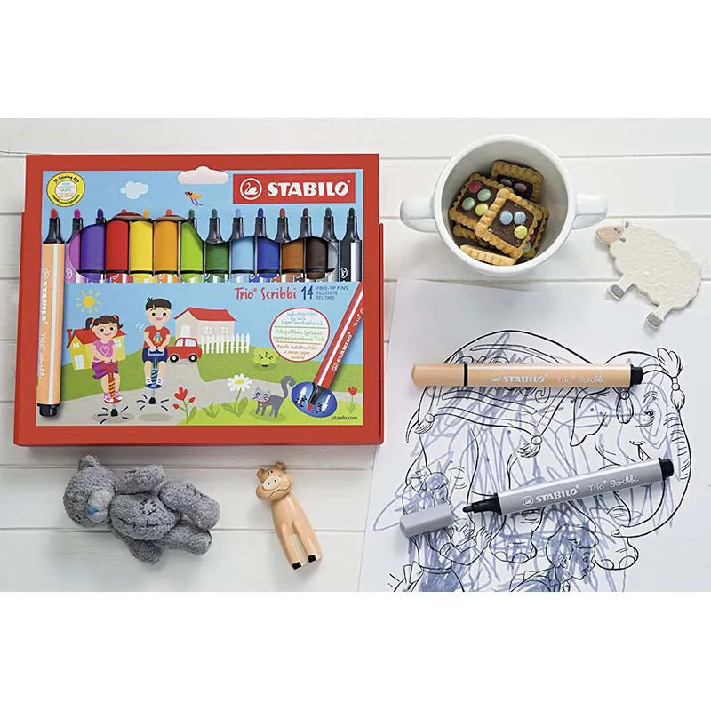 Feutres de coloriage Trio Scribbi - 14pcs-6