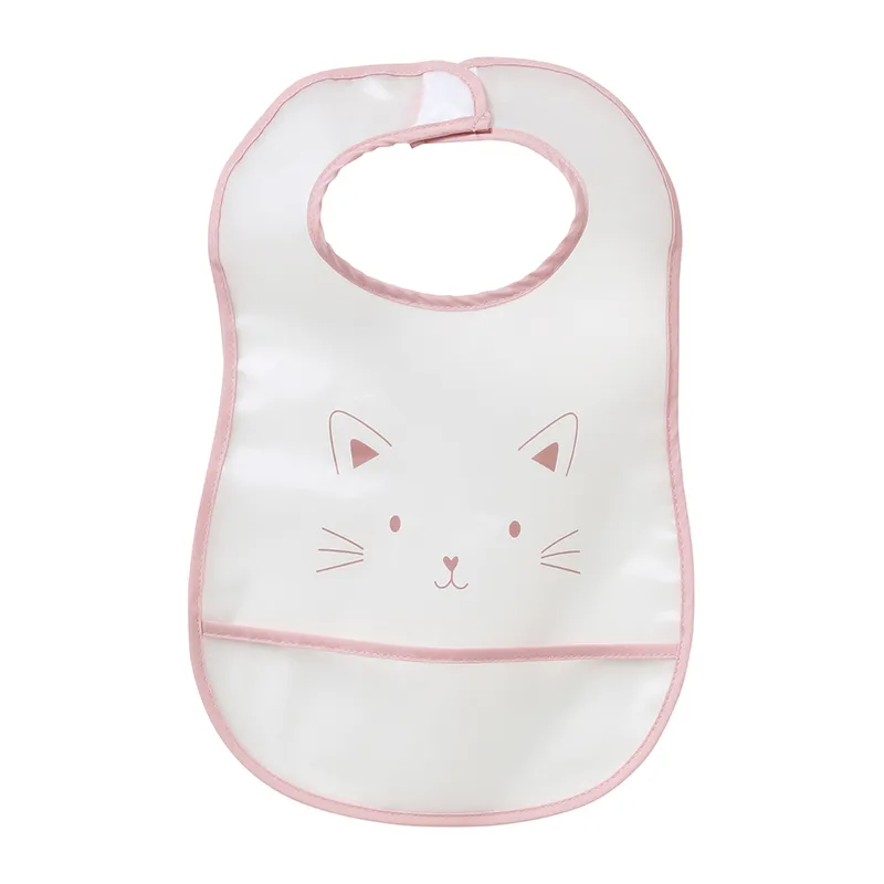 3 bavoirs plastifiés - Rose poudré - 0m+-1