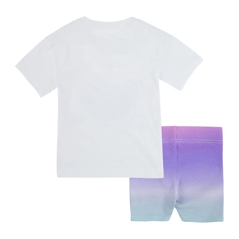 T-shirt + Short cycliste Glitter - Blanc - CONVERSE-1