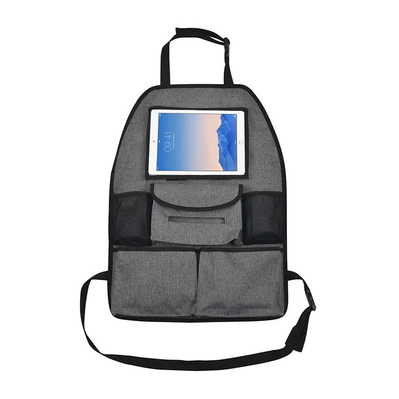 Organisateur pour Ipad voiture Deluxe 6 rangements - Gris-2