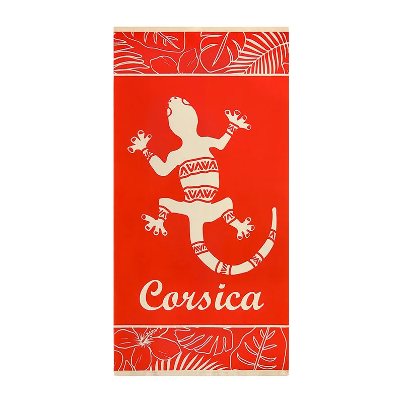 Serviette de plage enfant Tuara Orange - 70x140cm-0