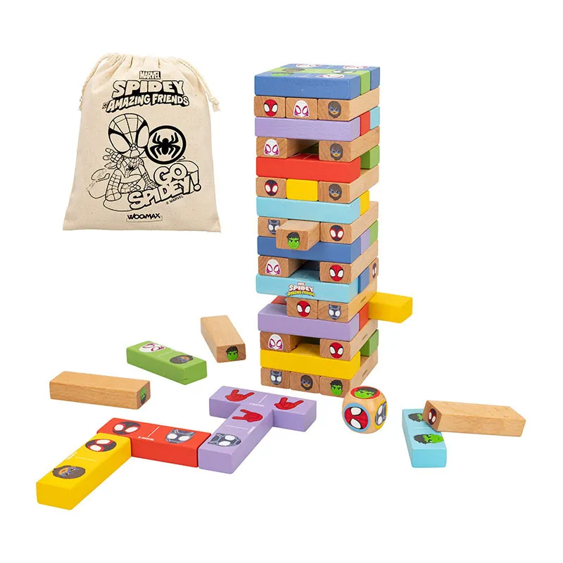 Jeu de construction/Dominos Spidey 2en1 52pcs Bois - 4+-0