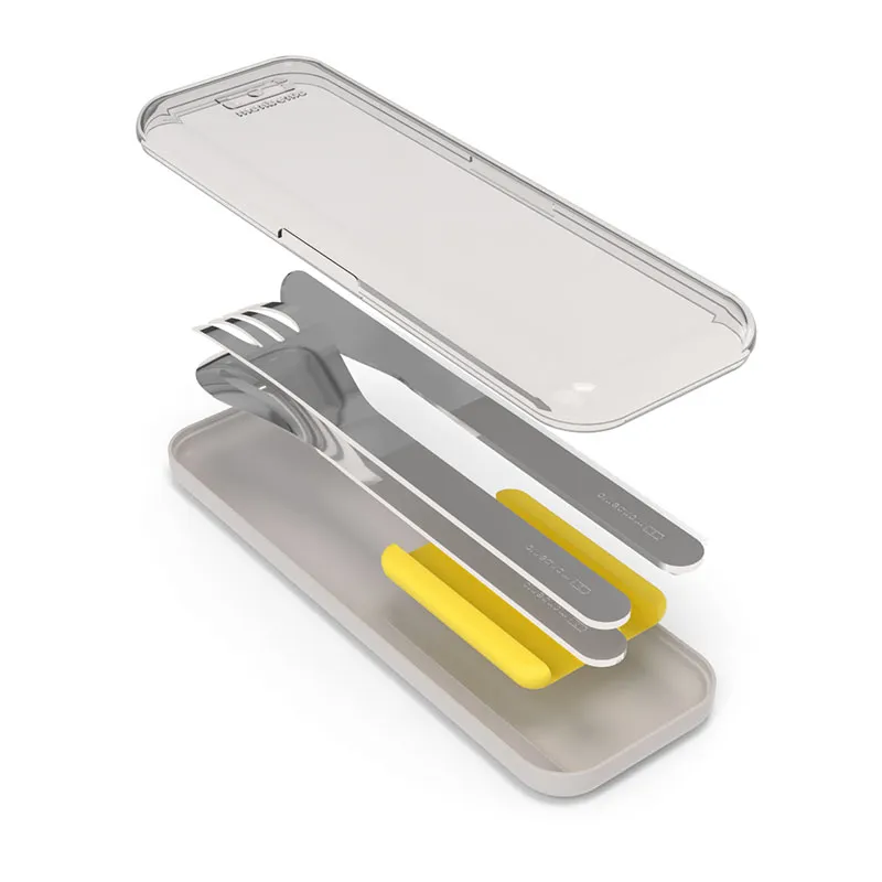 Couverts MB Slim Box Jaune 3pcs - 17x6x2cm-3