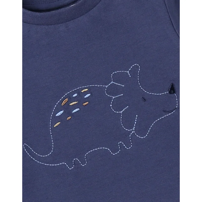 T-shirt ML Dinos - Bleu marine-2