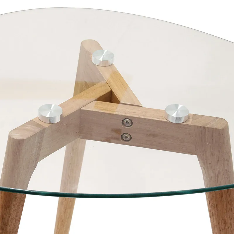 2 Tables gigognes galet Verre Naturel - 60x45cm-3