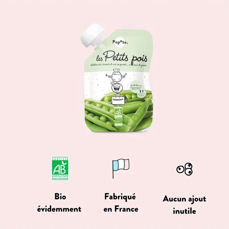 5x120g Gourdes Les Petits Pois BIO - 4/6m+-3