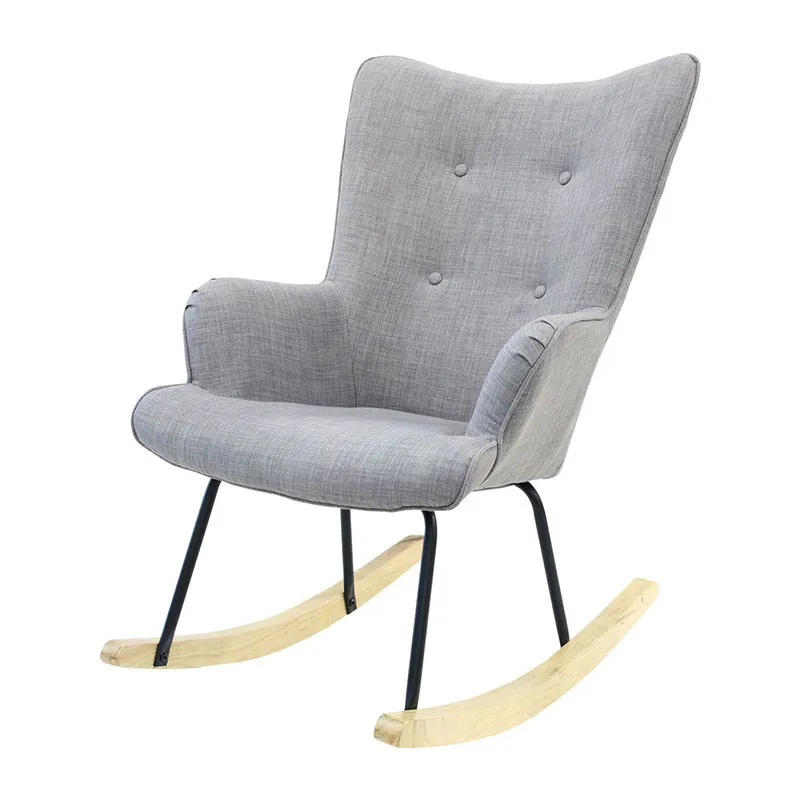 Fauteuil à bascule Helsinki Gris - 65x80x96cm-0